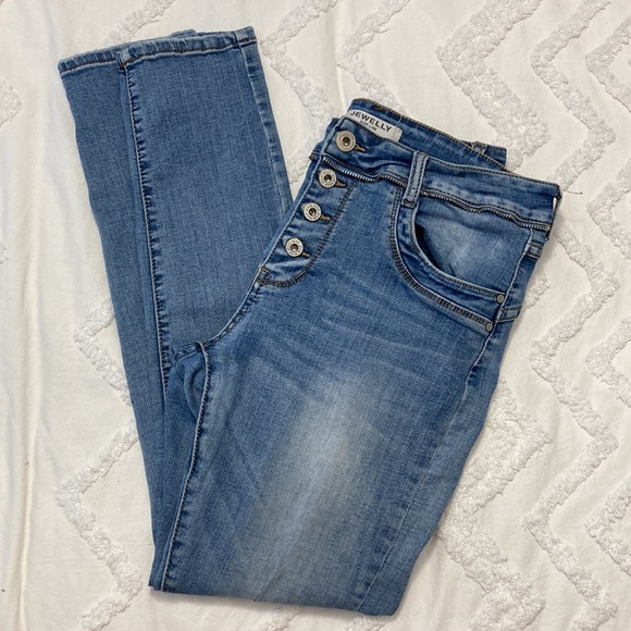 Super Cute Zipper Detailed Jewelly Jeans - Picture 5 of 8